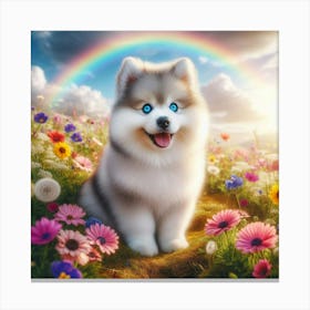 Rainbow Dog Canvas Print