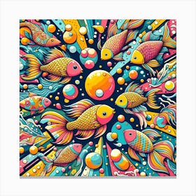 Psychedelic Fish Canvas Print