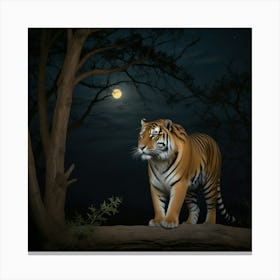 Tiger In The Forest Canvas Print