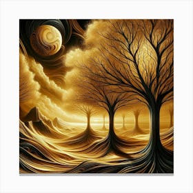 Golden Trees 3 Canvas Print