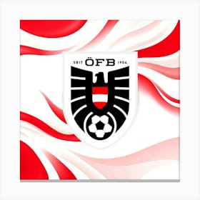 Austria National Football Team Logo Wall Art 6 Canvas Print