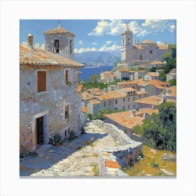 Village On The Coast Canvas Print