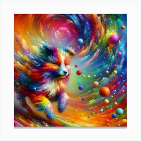 Colorful Dog 1 Canvas Print