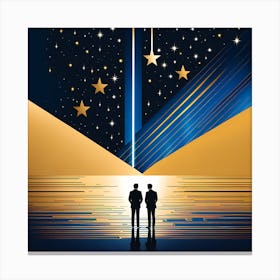 Christmas Night 15 vector art Canvas Print