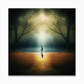 Man In The Forest Canvas Print