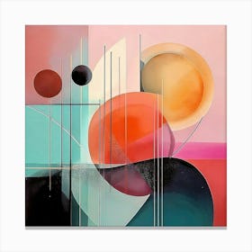 Unique Painting For Interior, Geometric Abstraction, Oil Painting Style Canvas Print