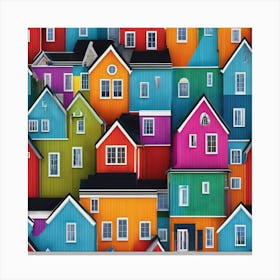 Colorful Houses Canvas Print