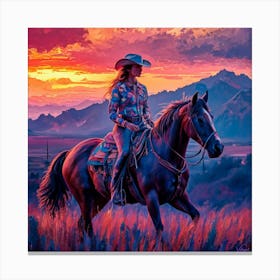 Cowgirl 6 30x30in 9000x9000px 45 Canvas Print