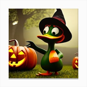 Halloween Duck Canvas Print