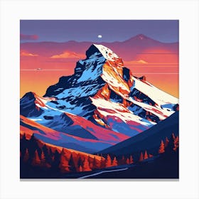 Matterhorn At Sunset Canvas Print