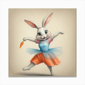 Bunny Dance 4 Canvas Print