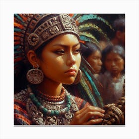 Aztec Woman Canvas Print