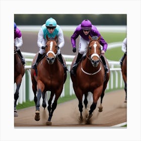 Jockeys Racing 1 Canvas Print