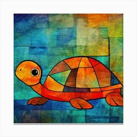 Maraclemente Turtle Painting Style Of Paul Klee Seamless 1 Canvas Print