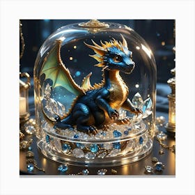 Dragon In A Glass Dome Canvas Print