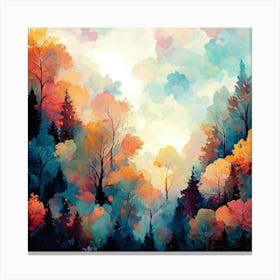 Autumn Watercolor Canvas Print