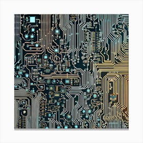 Circuit Board Background Canvas Print