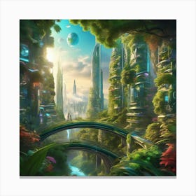 A.I. Blends with nature 9 Canvas Print