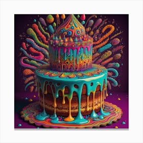 Psychedelic Cake 2 Canvas Print