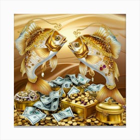 Gold Fishes 1 Canvas Print