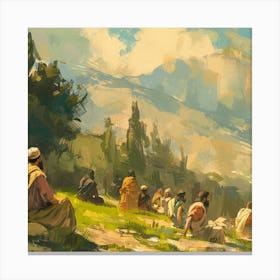 Muslims In The Mountains Canvas Print