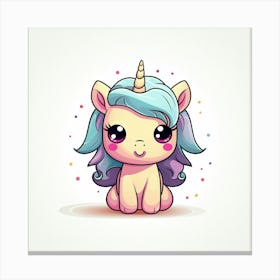 Kawaii Unicorn 25 Canvas Print