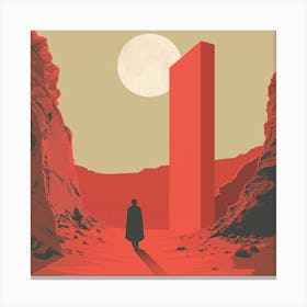 Red Tower In The Desert Canvas Print