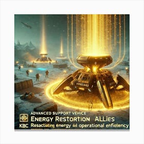 A Futuristic Sci Fi Scene Focusing On The Energy R Canvas Print