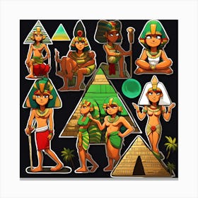 Pyramid people, Egyptian, new earth, pyramids Canvas Print