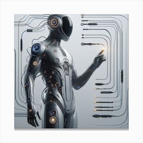 Futuristic Robot 60 Canvas Print