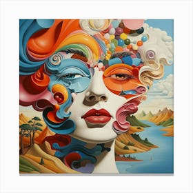 Woman'S Face 1 Canvas Print