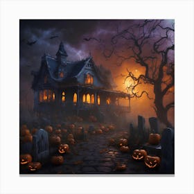 Haunted House 2 Canvas Print