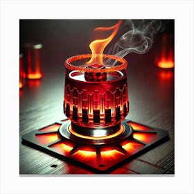 A Sci Fi Themed Cocktail Called Blazing Spirit Canvas Print