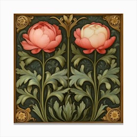 Peonies Art Canvas Print