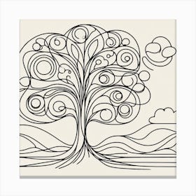 The tree of Life Picasso style 3 Canvas Print