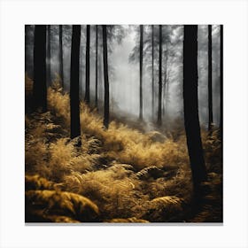 Abstract Golden Forest (4) Canvas Print