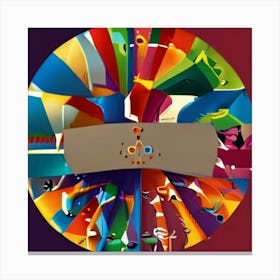 Default Create A Vibrant And Merry Image Of A Lucky Wheel For 1 (1) Canvas Print
