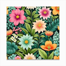 Floral Wallpaper 1 Canvas Print