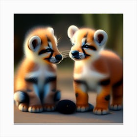 Tiger Cubs Canvas Print