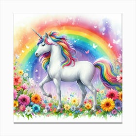 Unicorn Rainbow 2 Canvas Print