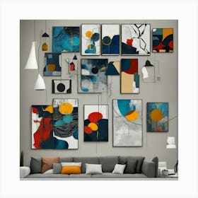 Default Modern Abstract Forms Shapes Unique Design Wall Art Tr 0 Canvas Print
