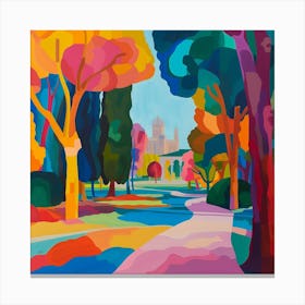 Abstract Park Collection Parc De La Ciutadella Barcelona 2 Canvas Print