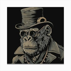 Steampunk Monkey 50 Canvas Print