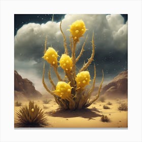 Cactus In The Desert 2 Canvas Print