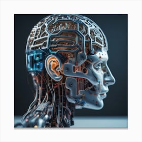 Cyborg Head 5 Canvas Print