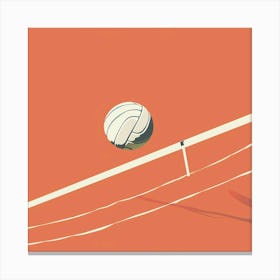 Volleyball - Volleyball Minimal Design Painting Canvas Print