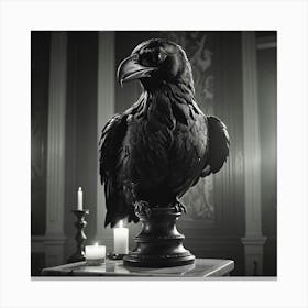 The Watchful Raven Canvas Print