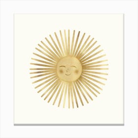 Gold Sun Canvas Print