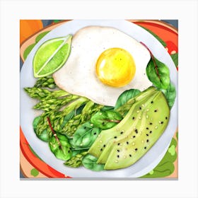 Plate Of Food Canvas Print