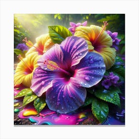 Hibiscus Flowers Canvas Print